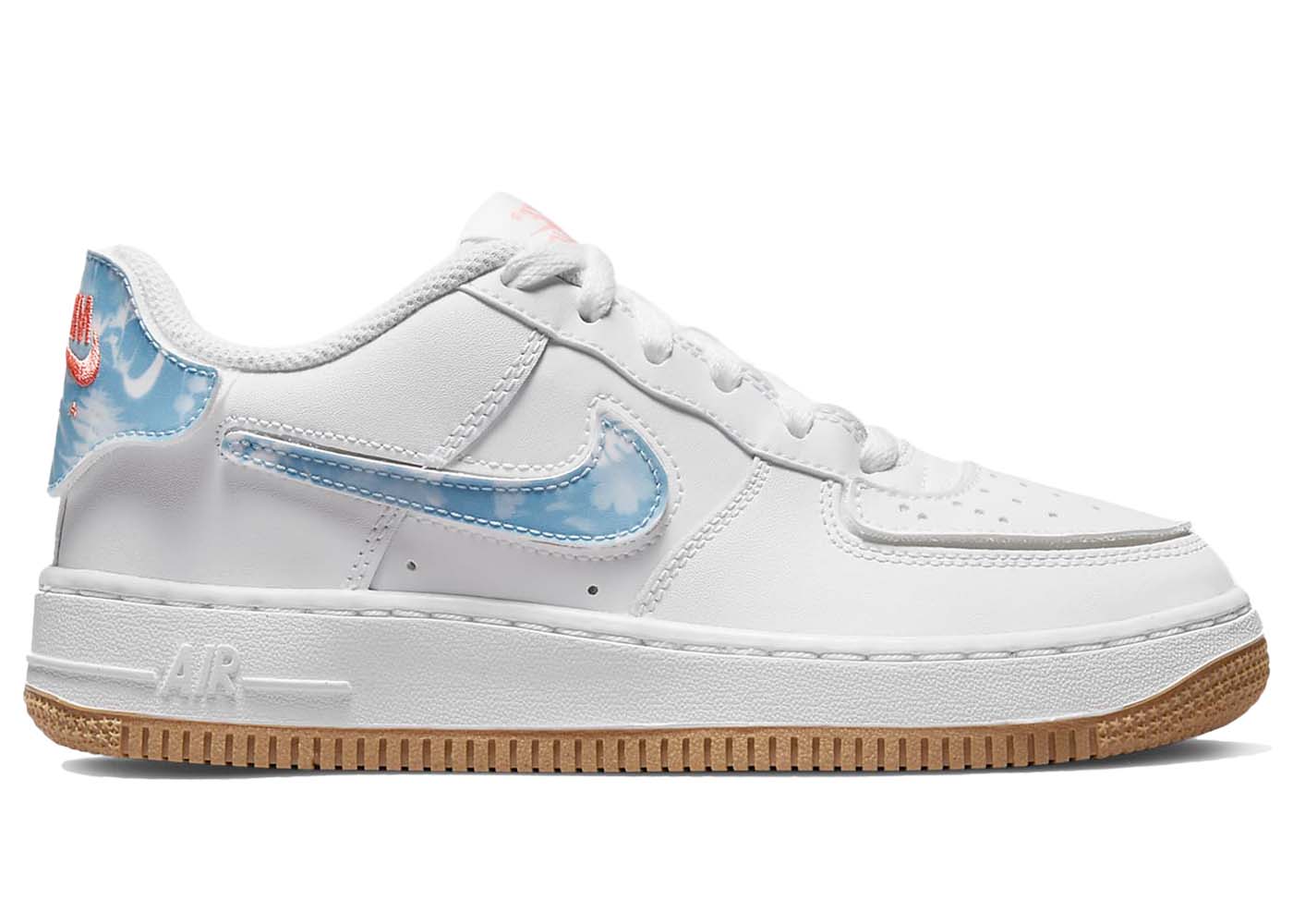 Кецове и обувки Nike Air Force 1/1 Low White Bleached Coral Gum Бяло | DM1020-100, 0