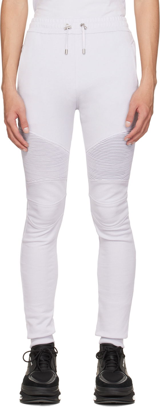 Спортни панталони Balmain Relaxed Fit Lounge Pants Бяло | YH0OB000BB66, 0