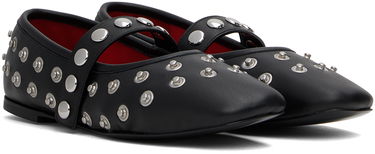 Кецове и обувки Stella McCartney Stella McCartney Ryder Popper-Studded Ballerina Flats Черно | 810473W1IL0, 3