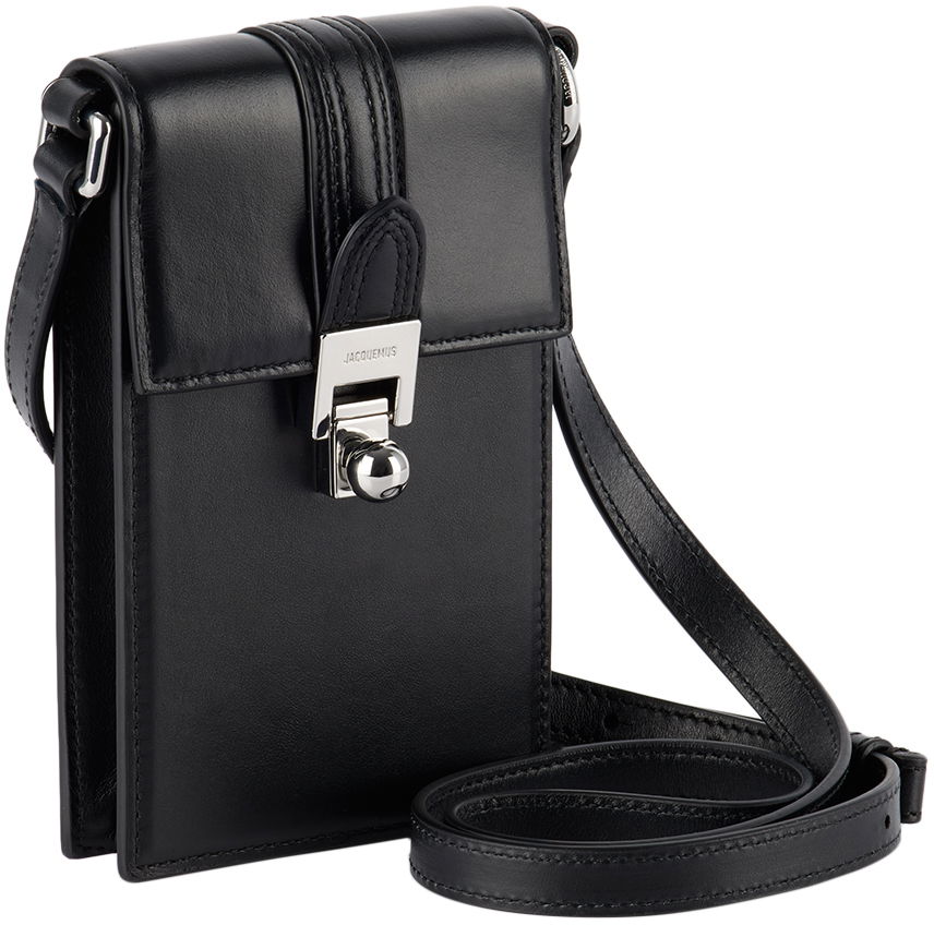Раници и чанти Jacquemus Black Les Sculptures 'Le petit Maleti' Phone Case Черно | 24E245SL132-3173, 1