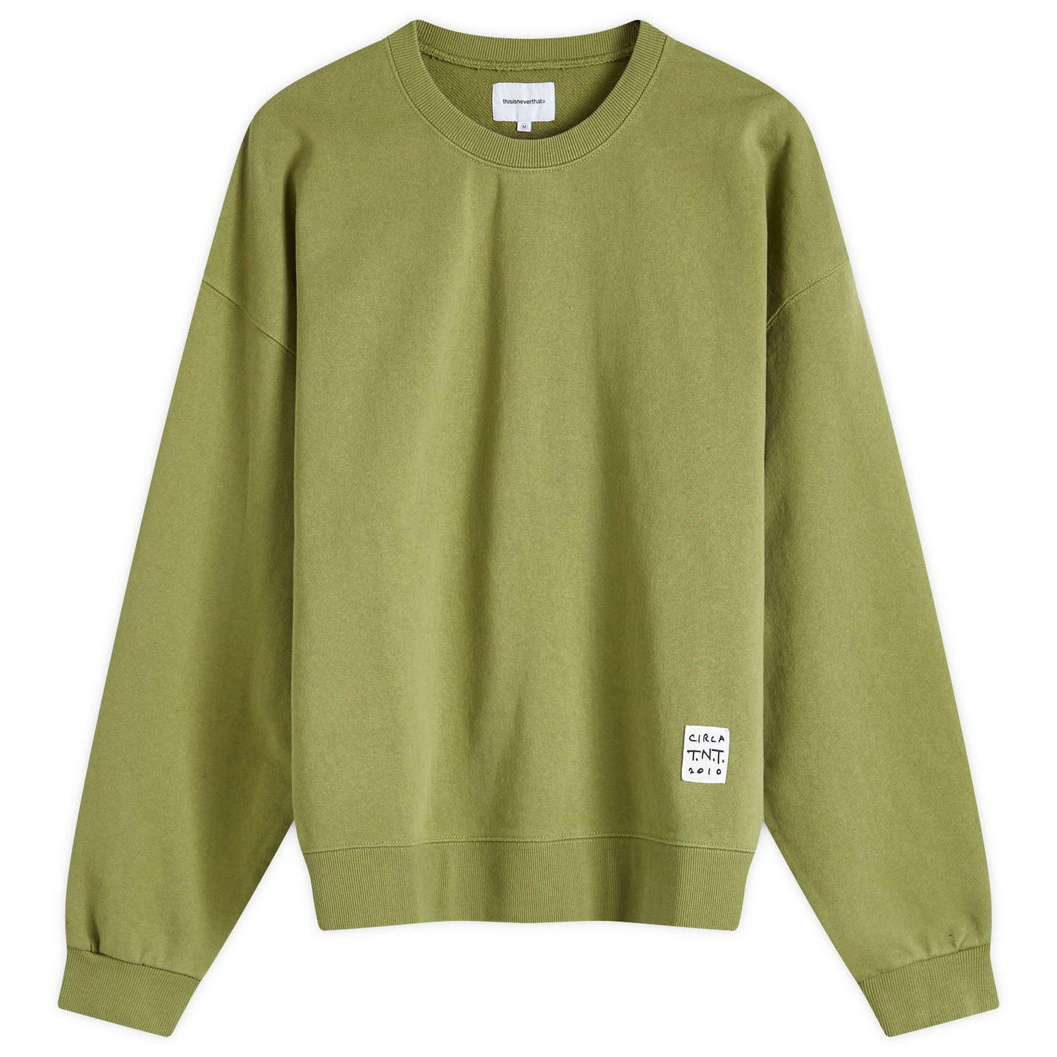 Суитчър thisisneverthat TNT Faded Crew Sweatshirt Зелено | TN243TSWCW03-MOSS, 0