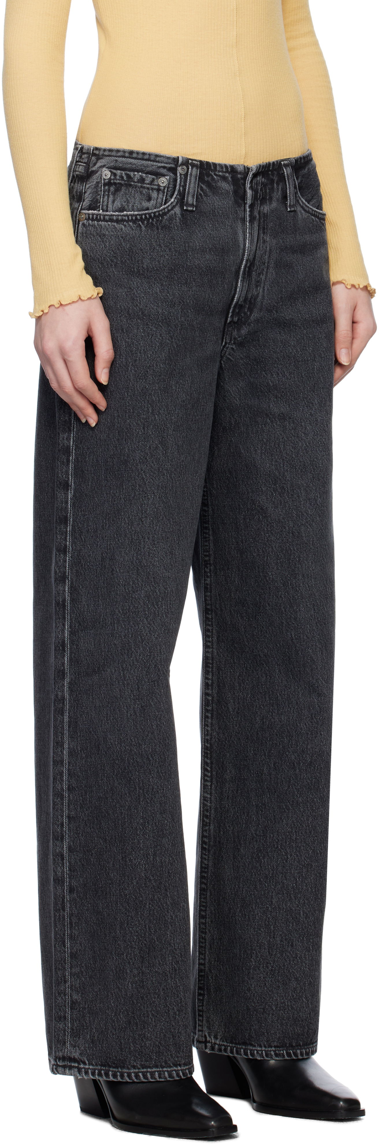 Дънки AGOLDE AGOLDE Lex Wide-Leg Jeans Сиво | A9158-1346, 1
