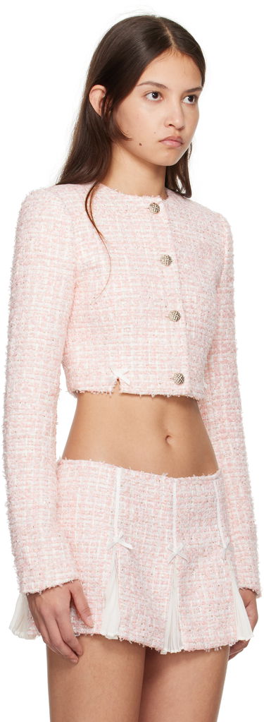 Яке GUIZIO Guizio Colette Cropped Tweed Jacket Розово | H24702W114, 1