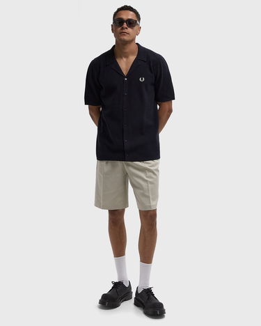 Риза Fred Perry Revere Collar Knitted Shirt Черно | K9754-608, 2