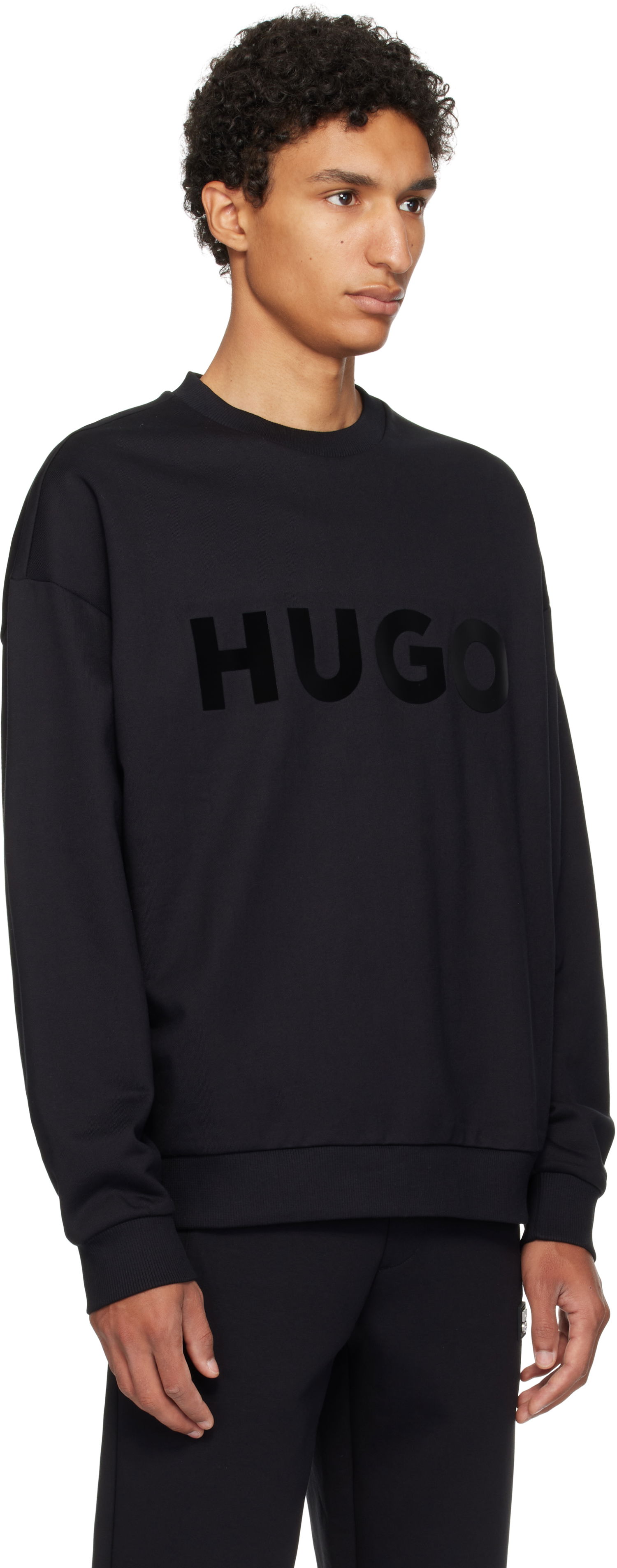 Суитчър BOSS Oversized Cotton Terry Sweatshirt with Logo Print Зелено | 50538778, 1