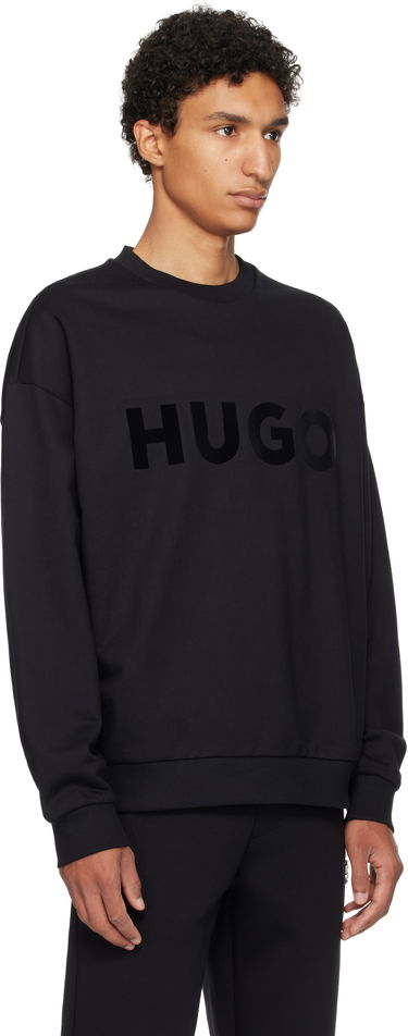 Суитчър BOSS Oversized Cotton Terry Sweatshirt with Logo Print Зелено | 50538778, 1