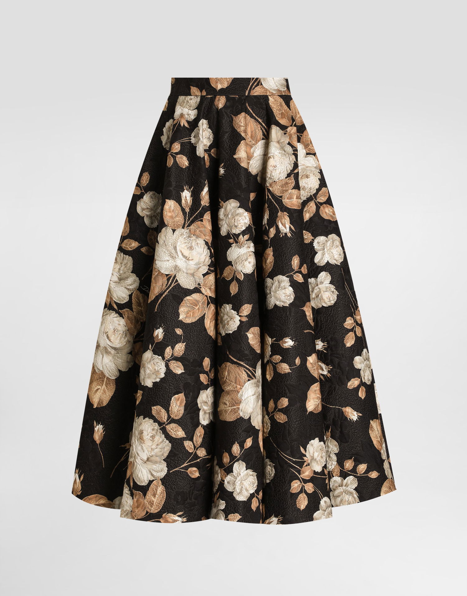Пола Dolce & Gabbana Dolce & Gabbana Vintage Rose-Print Brocade Midi Skirt Черно | F4C6FTFSTBRHN5QQ, 0