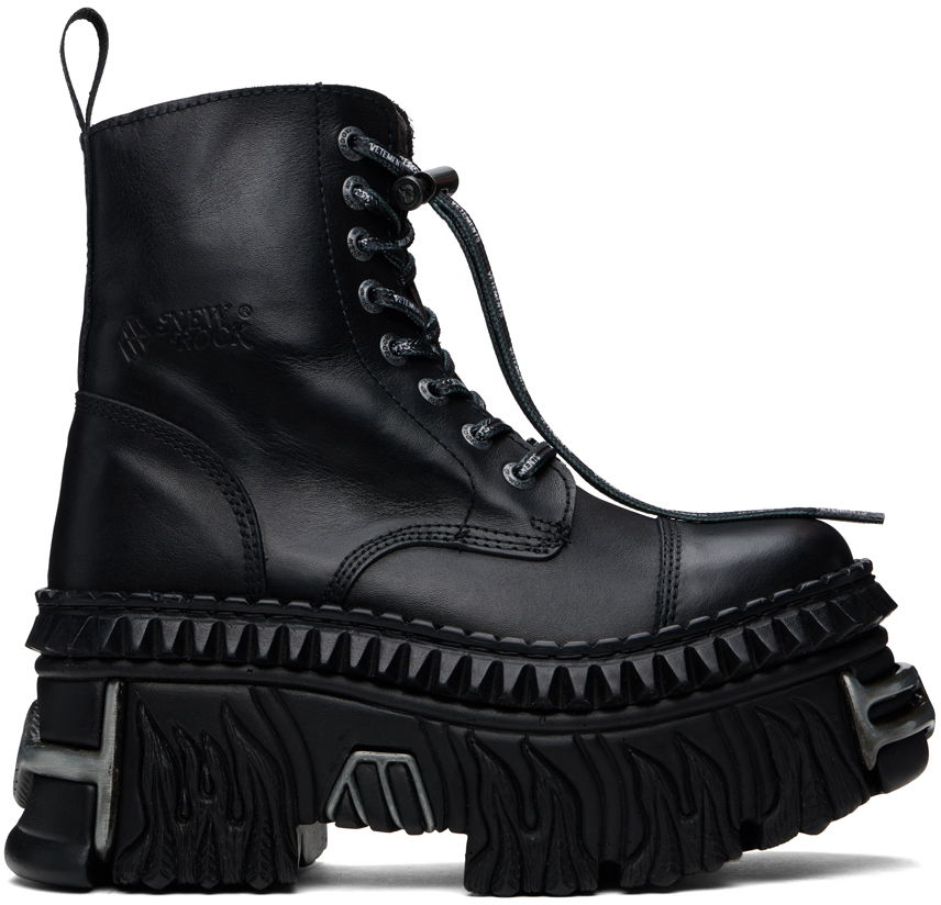 Кецове и обувки VETEMENTS VETEMENTS New Rock Edition Combat Boots Черно | UE64BO220B, 0