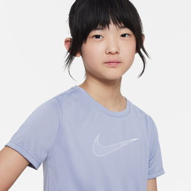 Съкратен топ Nike Girls' Short Sleeve Top One Лилаво | DD7639-519, 2