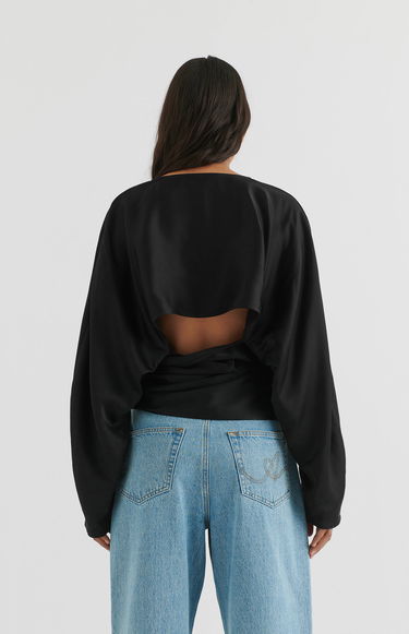 Тениска AXEL ARIGATO Diana Tie-Front Top Черно | A2123001, 3