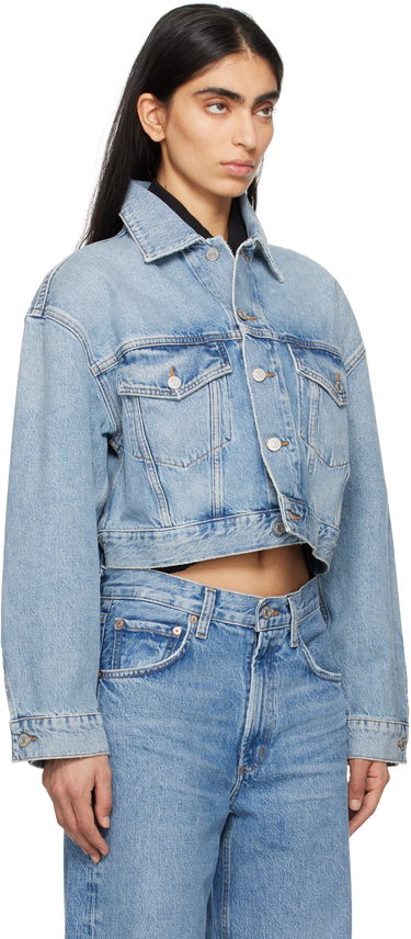 Дънки AGOLDE AGOLDE Palmer Cropped Denim Jacket Синьо | A5047-1601, 1