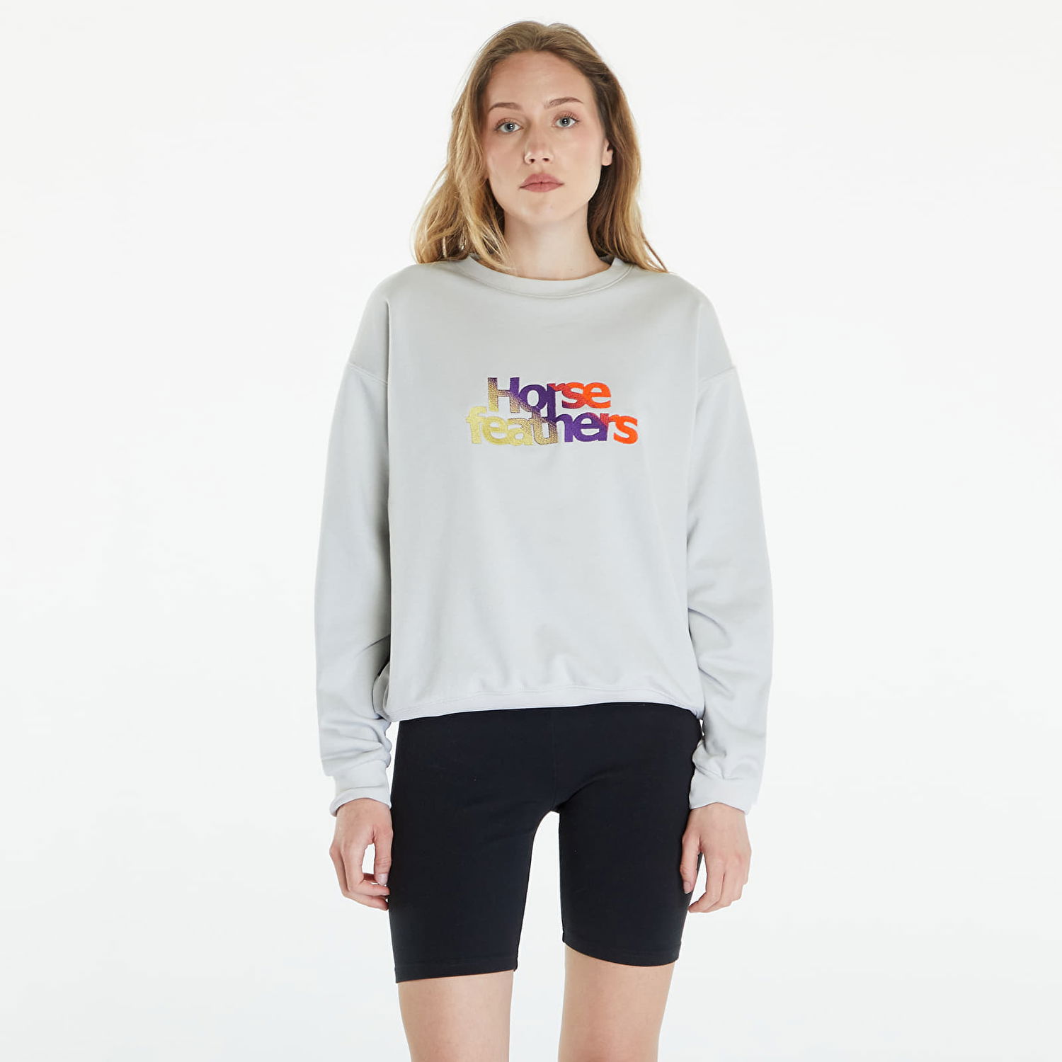 Суитчър Horsefeathers Haley Sweatshirt Cement Сиво | SW901B, 0