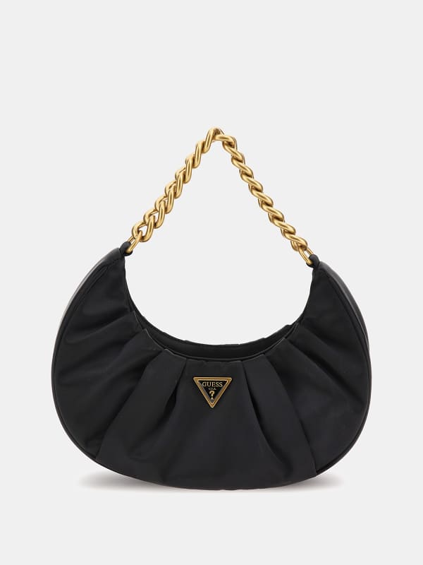 Чанта през рамо GUESS Tori Satin Shoulder Bag Черно | HWEB6856120, 0