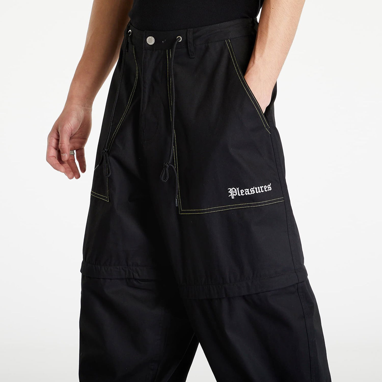 Панталони Pleasures Lecture Zip Off Pant Черно | P23SU026 BLACK, 1