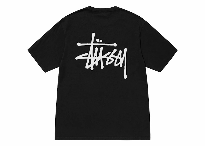 Тениска Stüssy T-Shirt Basic Pigment Dyed Черно | 1904838-BLAC