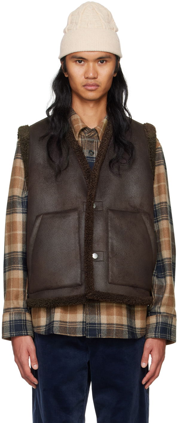 Жилетка A.P.C. Faux-Shearling Vest Кафяво | PSAJO-M02996