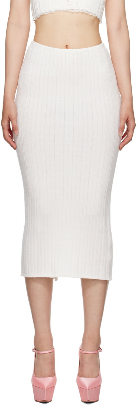 Guizio Ribbed Midi Skirt