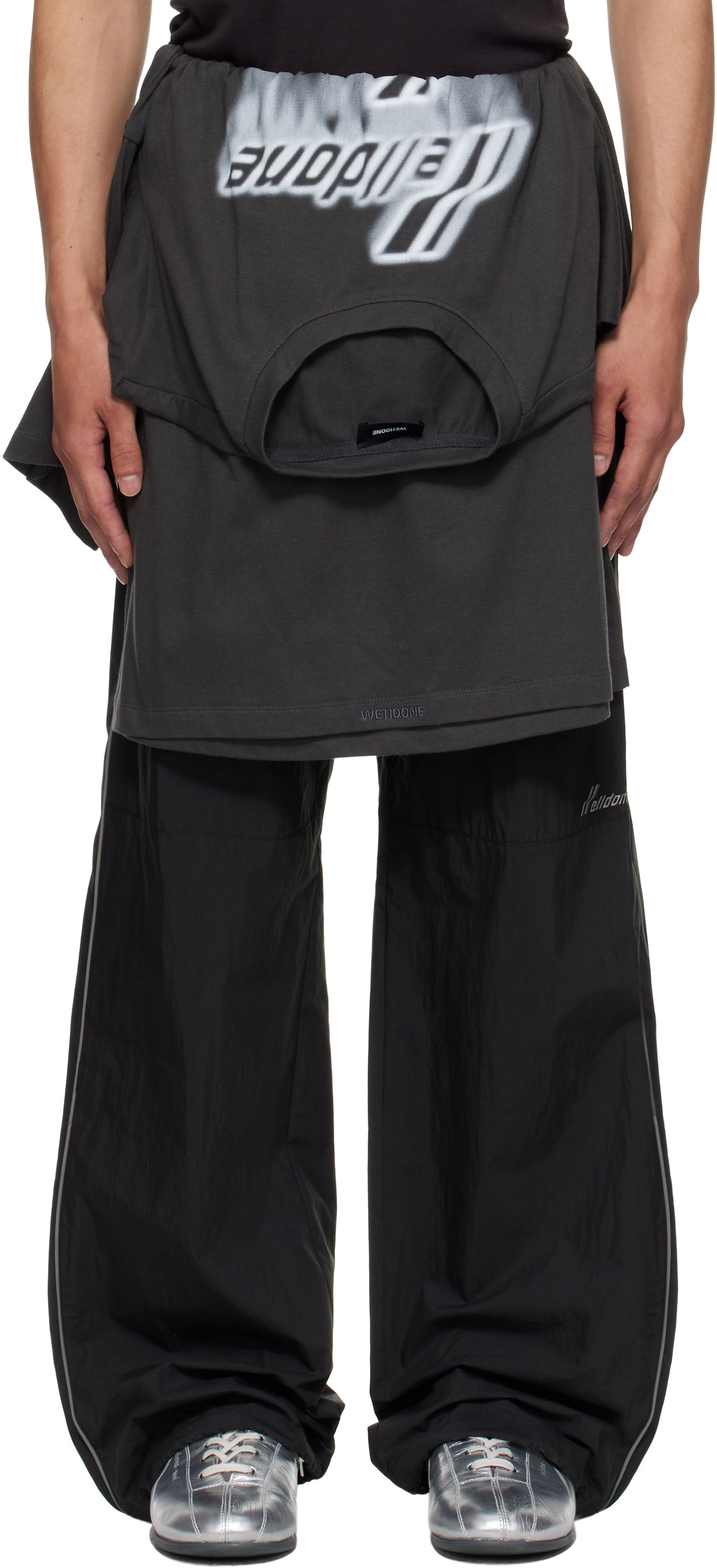 Панталони We11done We11done Layered Track Pants Черно | WD-PT2-25-250-U-BK, 0