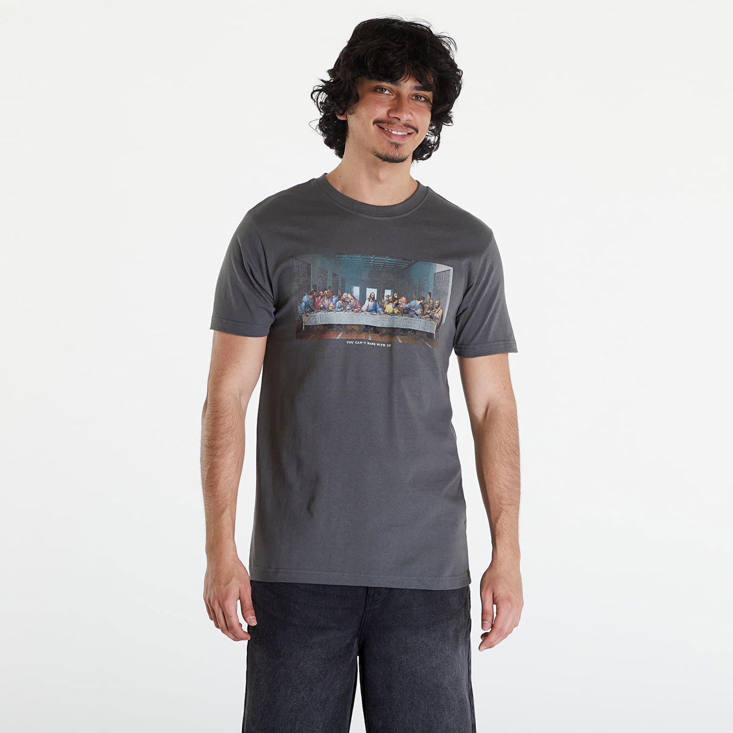 Тениска Urban Classics Canīt Hang With Us Tee Dark Shadow Сиво | MT1187-02457, 0