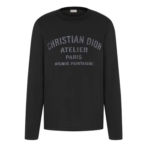 Тениска Dior Atelier Long Sleeve T-Shirt Черно | 043J611A0589-C980