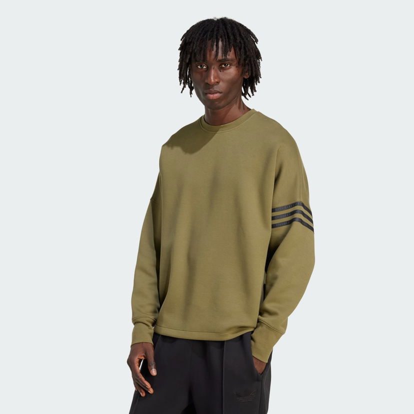 Суитчър adidas Performance Neuclassics Oversized Crew Sweatshirt Зелено | JW7917