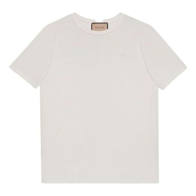 Тениска Gucci Jersey T-Shirt with Double G Бяло | 548334-XJEJF-9088