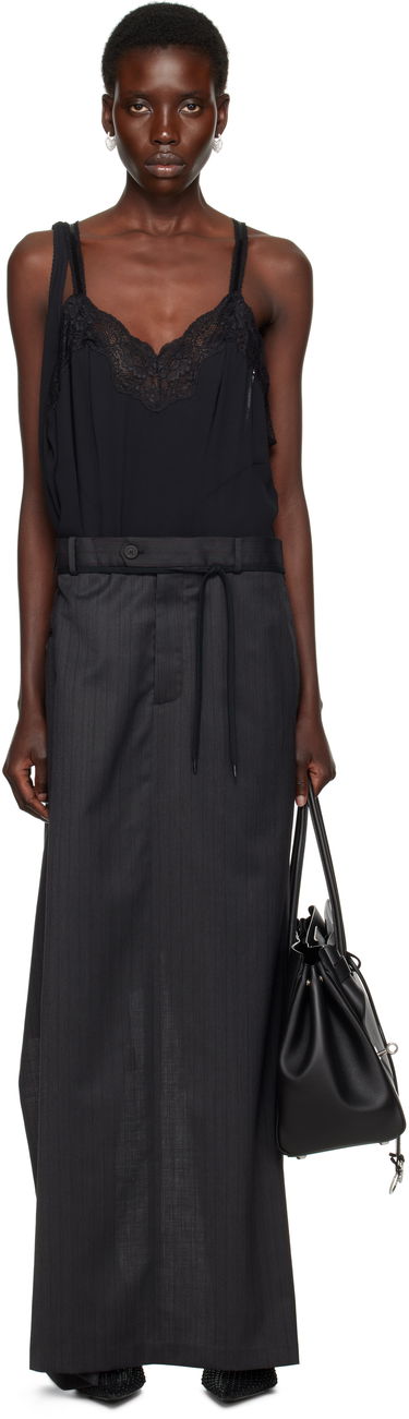 Пола Balenciaga Balenciaga Patched Slip Maxi Dress Черно | 814348 TLO32, 0