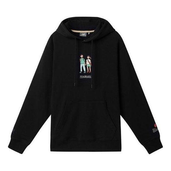 Суитчър New Balance Zero Per Zero Print Hoodie Черно | NCA47013-BK