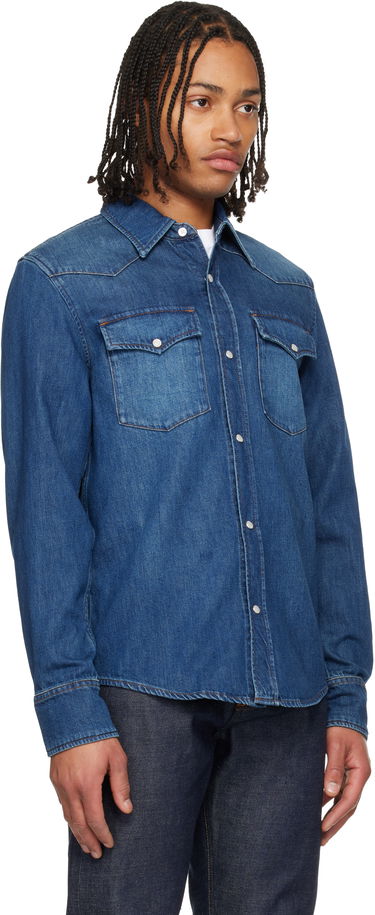 Риза A.P.C. Western Denim Shirt Синьо | COHME-H12632, 1