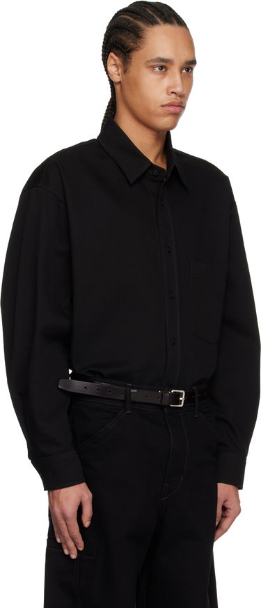 Риза LEMAIRE LEMAIRE Oversized Button-Down Shirt Черно | OV1019 LF1365, 1