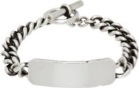 Ann Demeulemeester Silver-Tone Quote Chain Bracelet