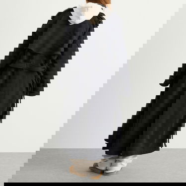 Тренчкот SKIMS Boyfriend Fleece Trench Coat Черно | LS-LST-8018W-ONX, 3