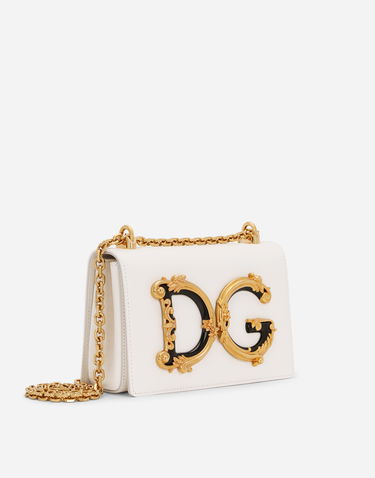 Дамска чанта Dolce & Gabbana Dolce & Gabbana Nappa Leather DG Girls Shoulder Bag Бяло | BB6498AZ80180001, 2