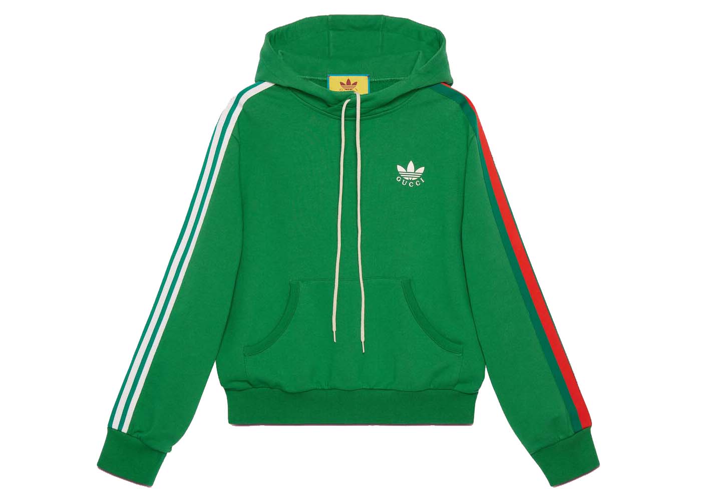 Суитчър Gucci adidas x Cotton Hoodie Зелено | 692107 XJEKQ 3826, 0