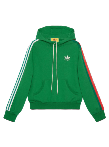 Суитчър Gucci adidas x Cotton Hoodie Зелено | 692107 XJEKQ 3826