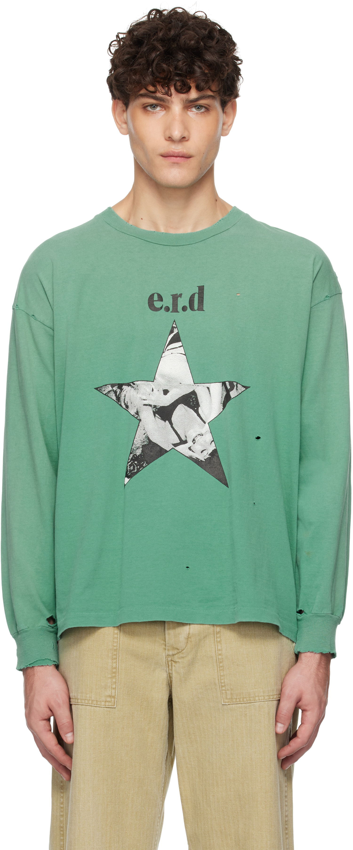 Тениска Enfants Riches Déprimés Graphic Print Long Sleeve T-Shirt Зелено | 010-802, 0