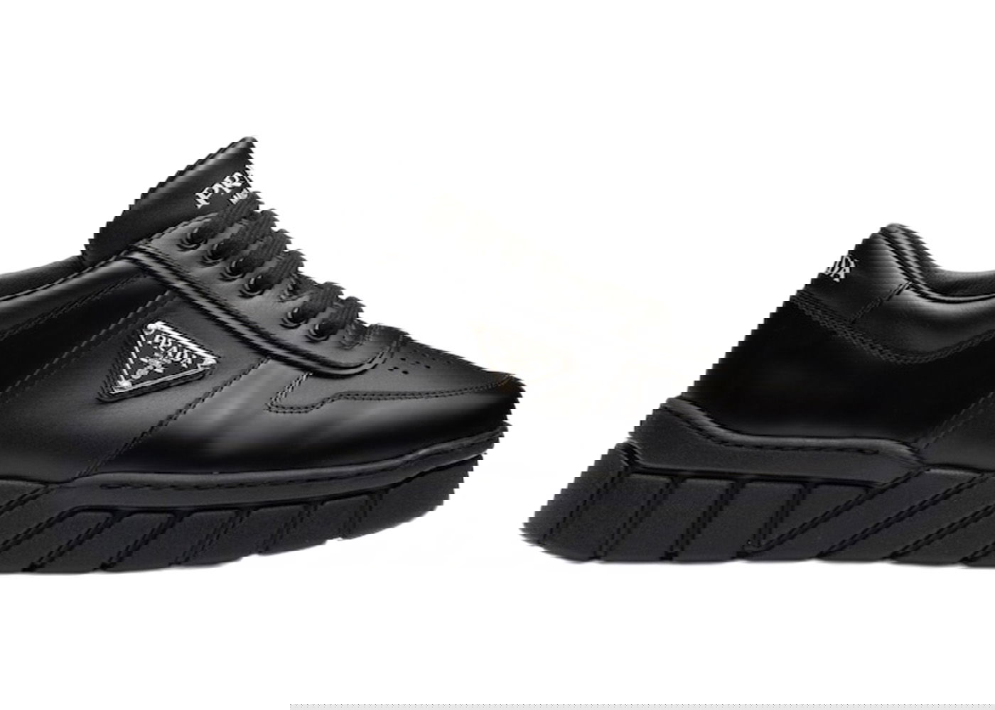 Кецове и обувки Prada Voluminous Sneakers Leather Black Black Черно | 2EE378_3LJ6_F0002, 0