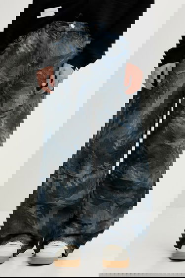 Дънки AAPE by A Bathing Ape AAPE Main Woven Camo Jeans Синьо | AAPPTMB681XAO, 0