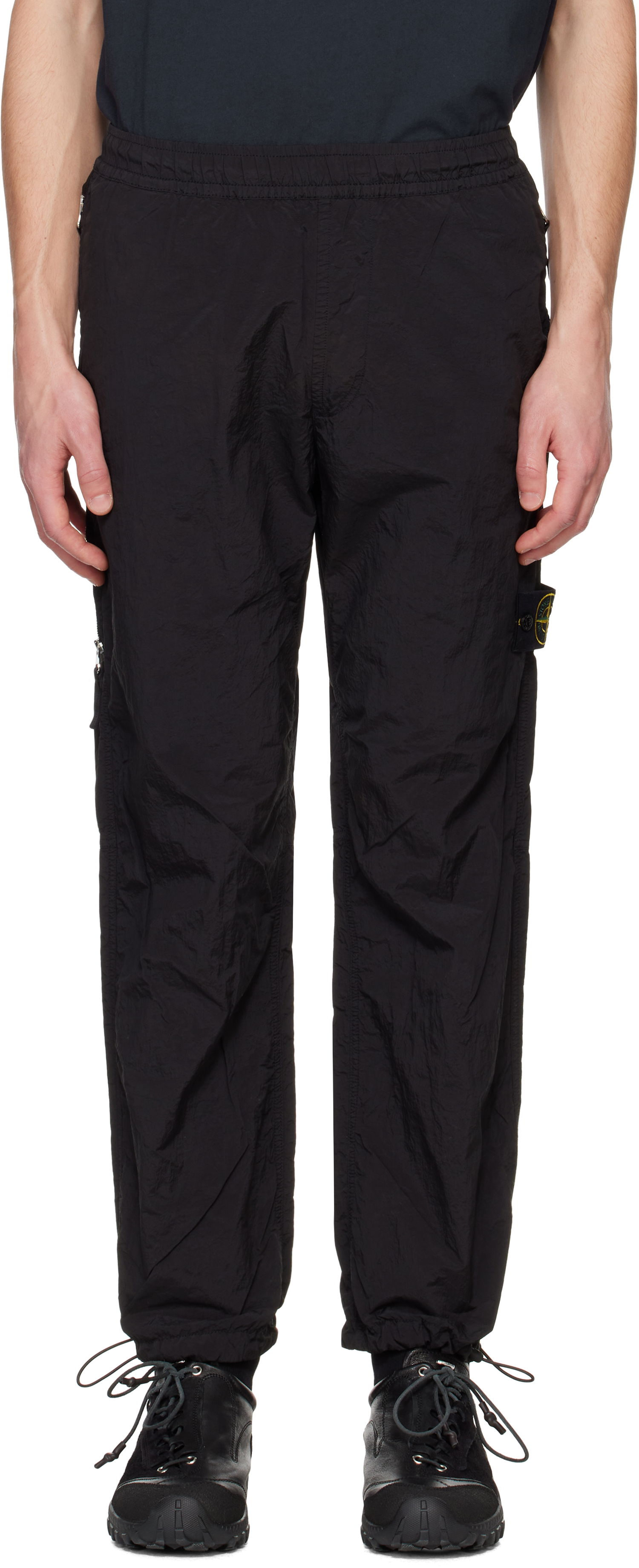Спортни панталони Stone Island Stone Island Regenerated Nylon Metal ECONYL Sweatpants Черно | K1S15 3100005 S0019, 0
