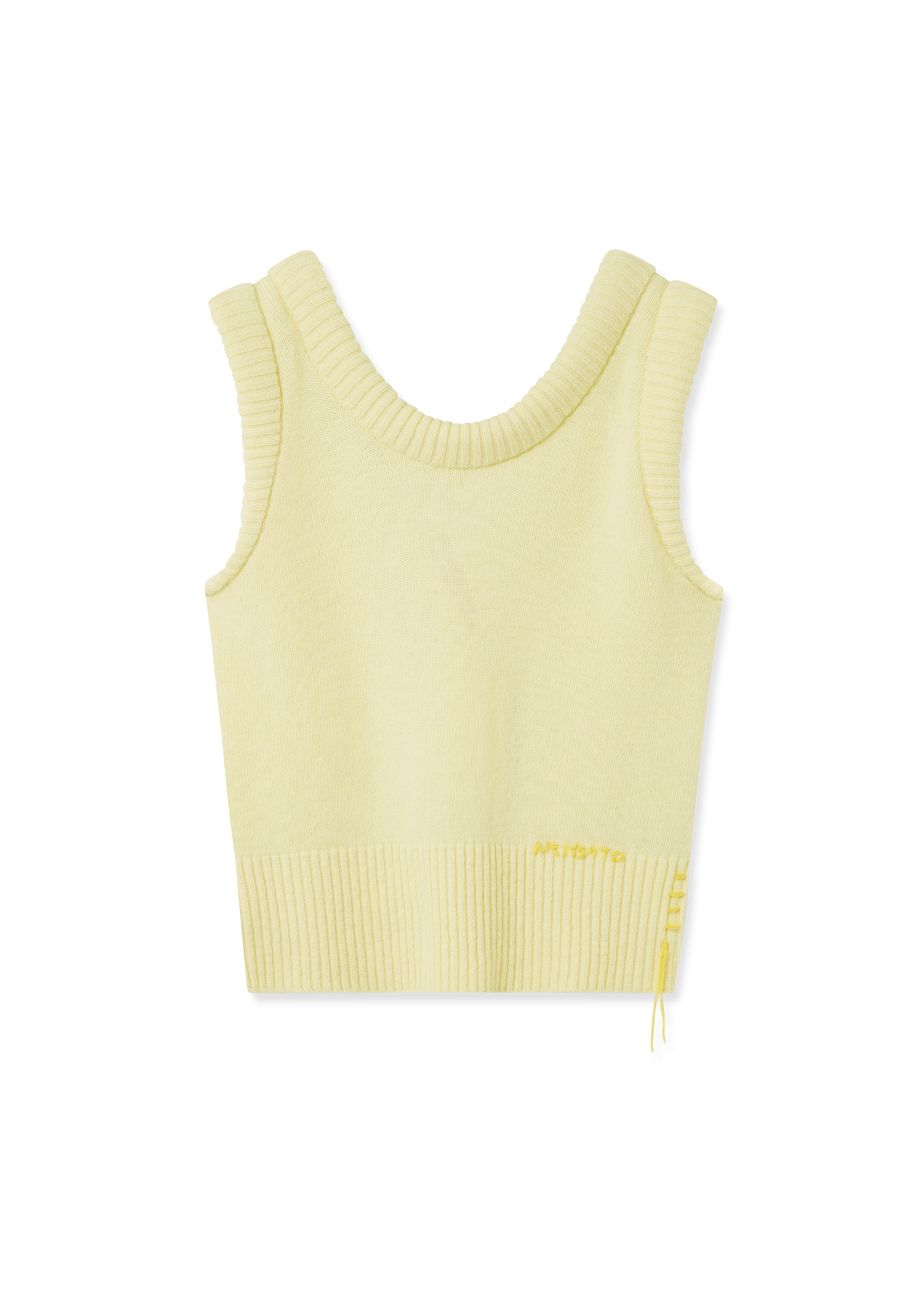 Жилетка AXEL ARIGATO Marla Cropped Sleeveless Knit Vest with Side Detail Жълто | A3356003, 0