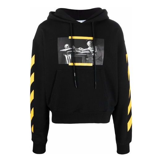 Суитчър Off-White Painting Print Hoodie Черно | OMBB037F21FLE0111084, 0