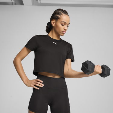 Съкратен топ Puma TAD ESSENTIALS Cropped Training T-Shirt Черно | 525894_01, 0