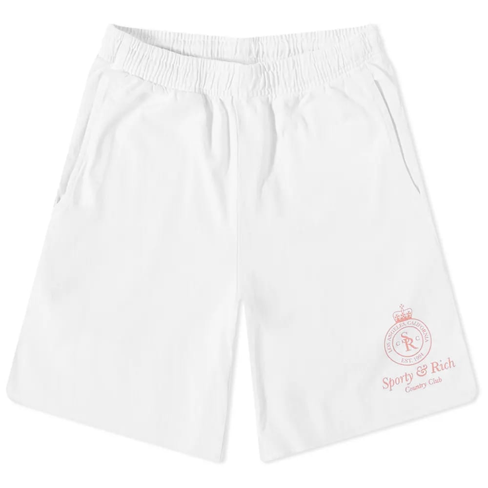 Къси панталони Sporty & Rich Crown Gym Short Бяло | SH472WH, 0
