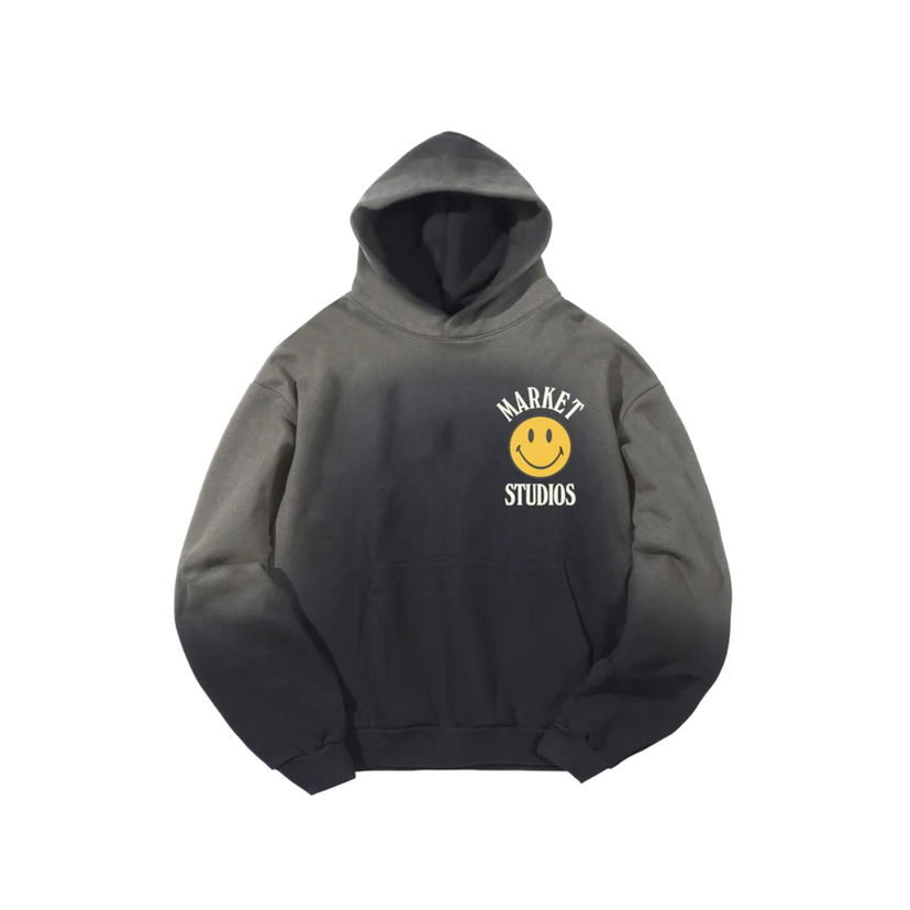 Суитчър MARKET Smiley Upside Down Lock-up Hoodie Черно | HD0386-BLACK