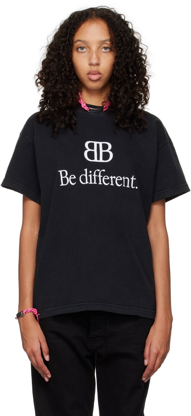 Тениска Balenciaga "Be Different" T-Shirt Черно | 612965 TNVU9, 0