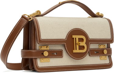 Дамска чанта Balmain Balmain B-Buzz 24 Canvas and Leather Bag Бежово | DN1DA829TCFE, 1