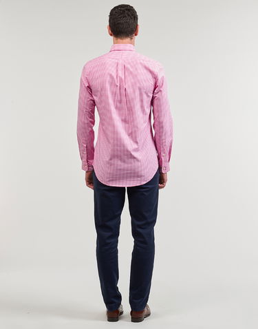 Риза Polo by Ralph Lauren Long sleeved Shirt Polo Ralph Lauren CHEMISE AJUSTEE SLIM FIT EN POPELINE RAYE Розово | 710929345003, 3