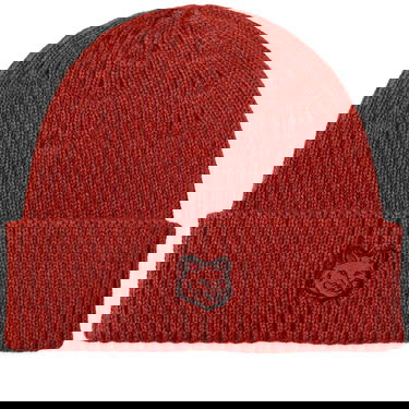 Шапка MAISON KITSUNÉ Fox Head Patch Ribbed Beanie Бургунди | LM06111KT1022-P669, 0