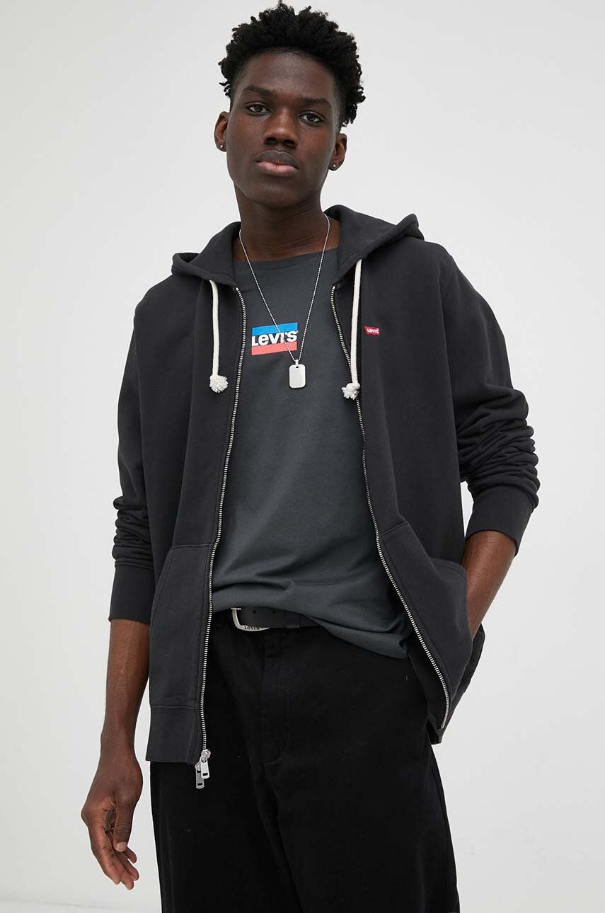Суитчър Levi's ® Full-Zip Hoodie Черно | 34584.0016, 0