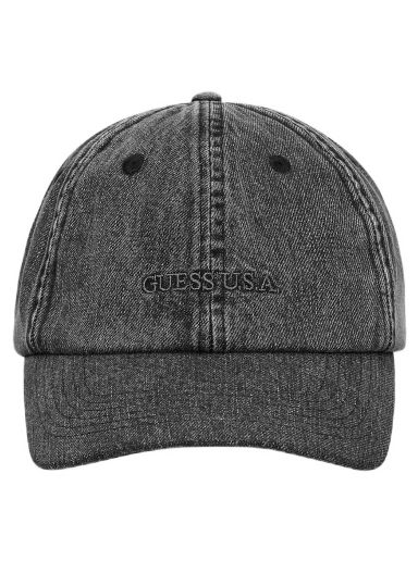 Шапка с козирка GUESS Washed Denim Dad Hat Сиво | M3GZ17D50J0 DEGY